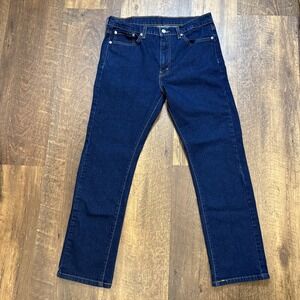 Levi Strauss Co 513 Jeans Dark Wash‎ Straight Fit Men's 34x30 (Acutal 32x28)